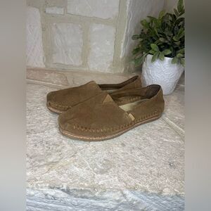 Toms Alpargata Gold Suede Leather Wrap Amber Gold Suede sz 7.5